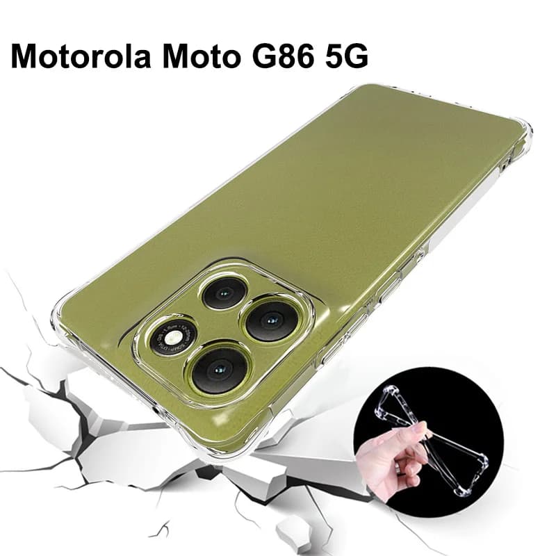 Per Motorola Moto G86 5G 2025 Caso Cuscino D'aria Antiurto Airbag Trasparente Del Silicone TPU Della Copertura Posteriore Custodia Morbida per Moto G86 MotoG86 5G