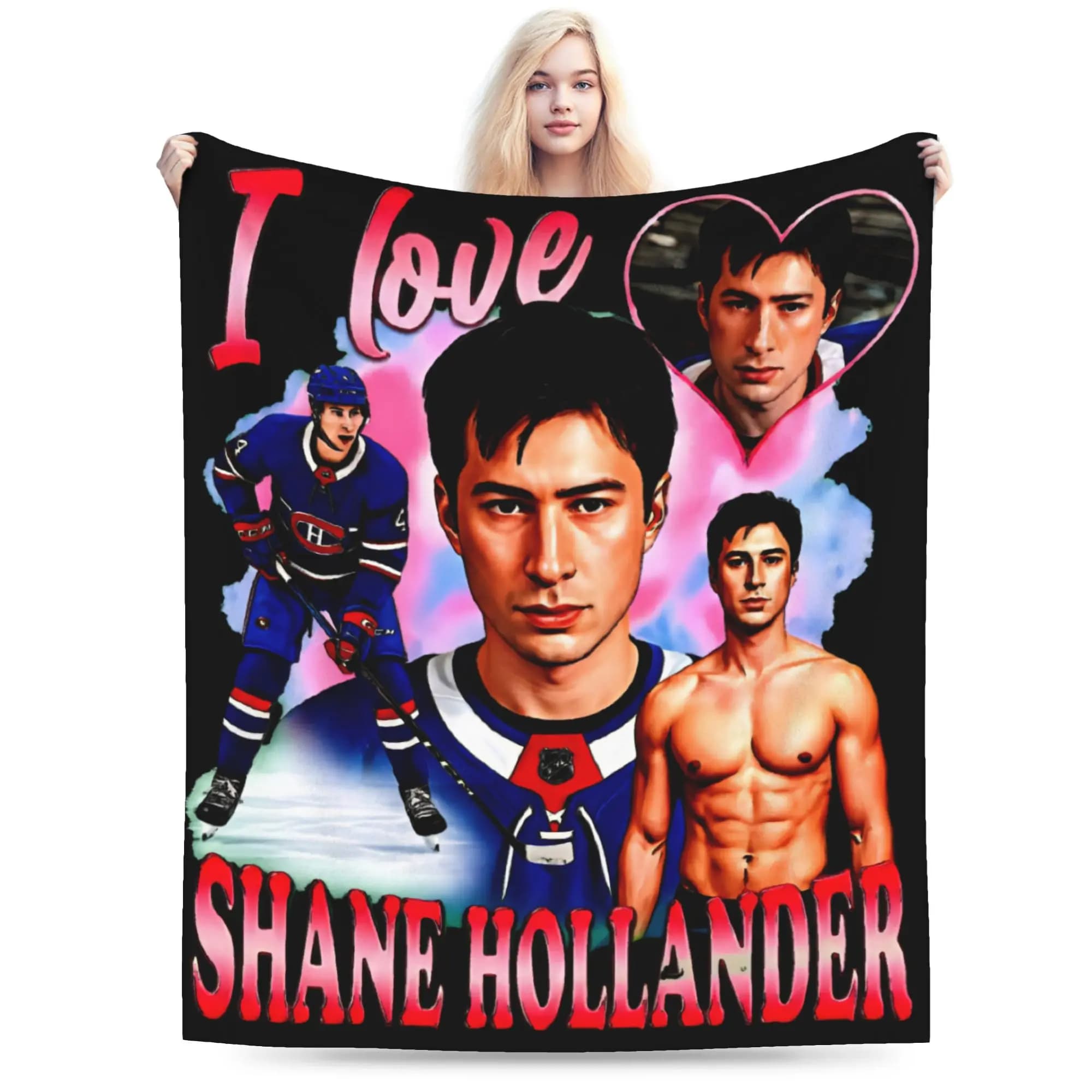 Heated Rivalry I Love Shane Hollander Coperta comoda, coperta grafica per viaggi invernali, per auto, sedia, divano, letto