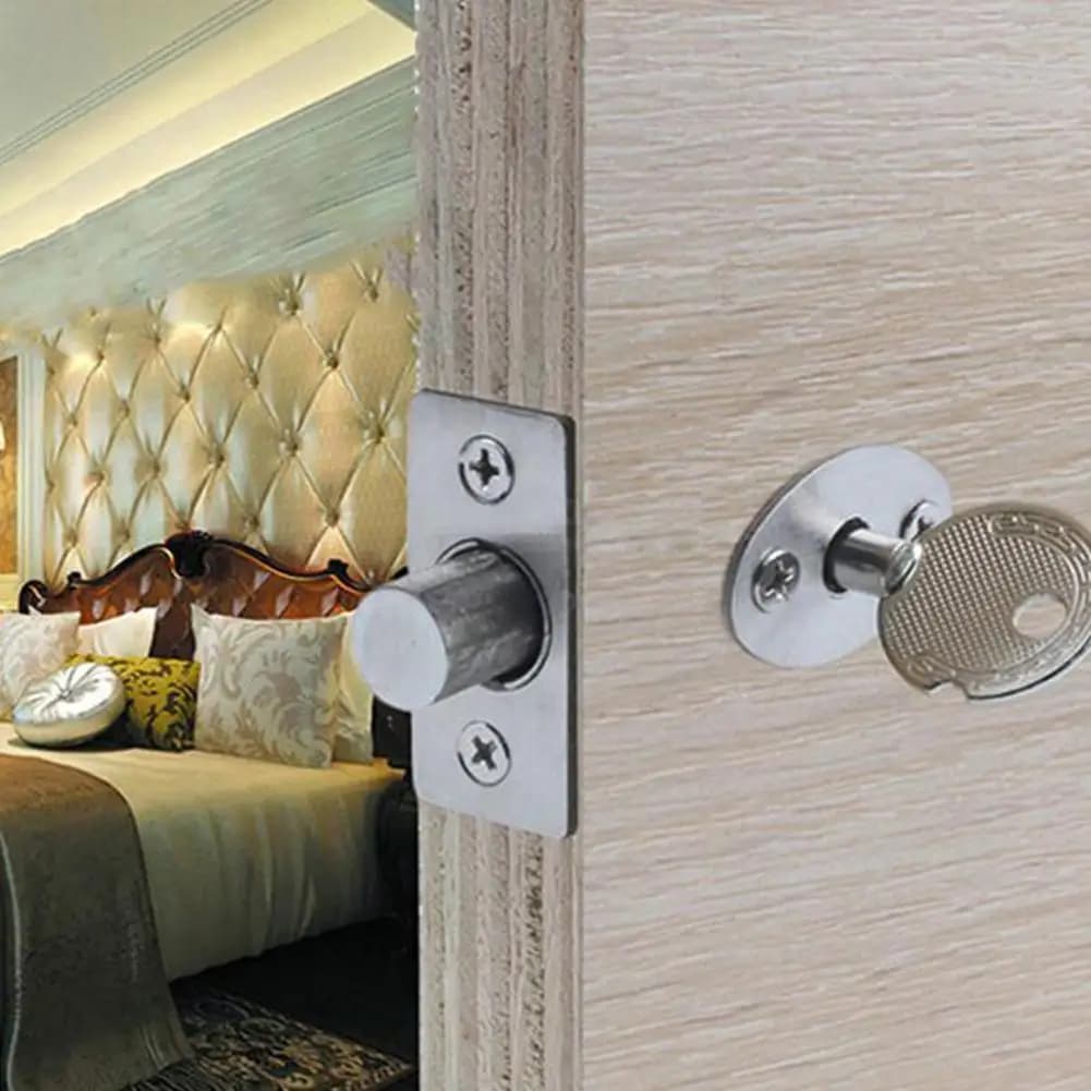 1/2/4 set Steel Invisible Lock Core Hardware Pipe Tube Security Door Well Locks For Fireproof Escape Mortise Aisle Lock