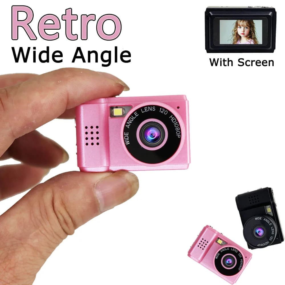 JOZUZE New Mini Camera Photo Retro With Screen Covered House External 1080p Sports Portable Vintage Very Small Mini Video Camera Recorder