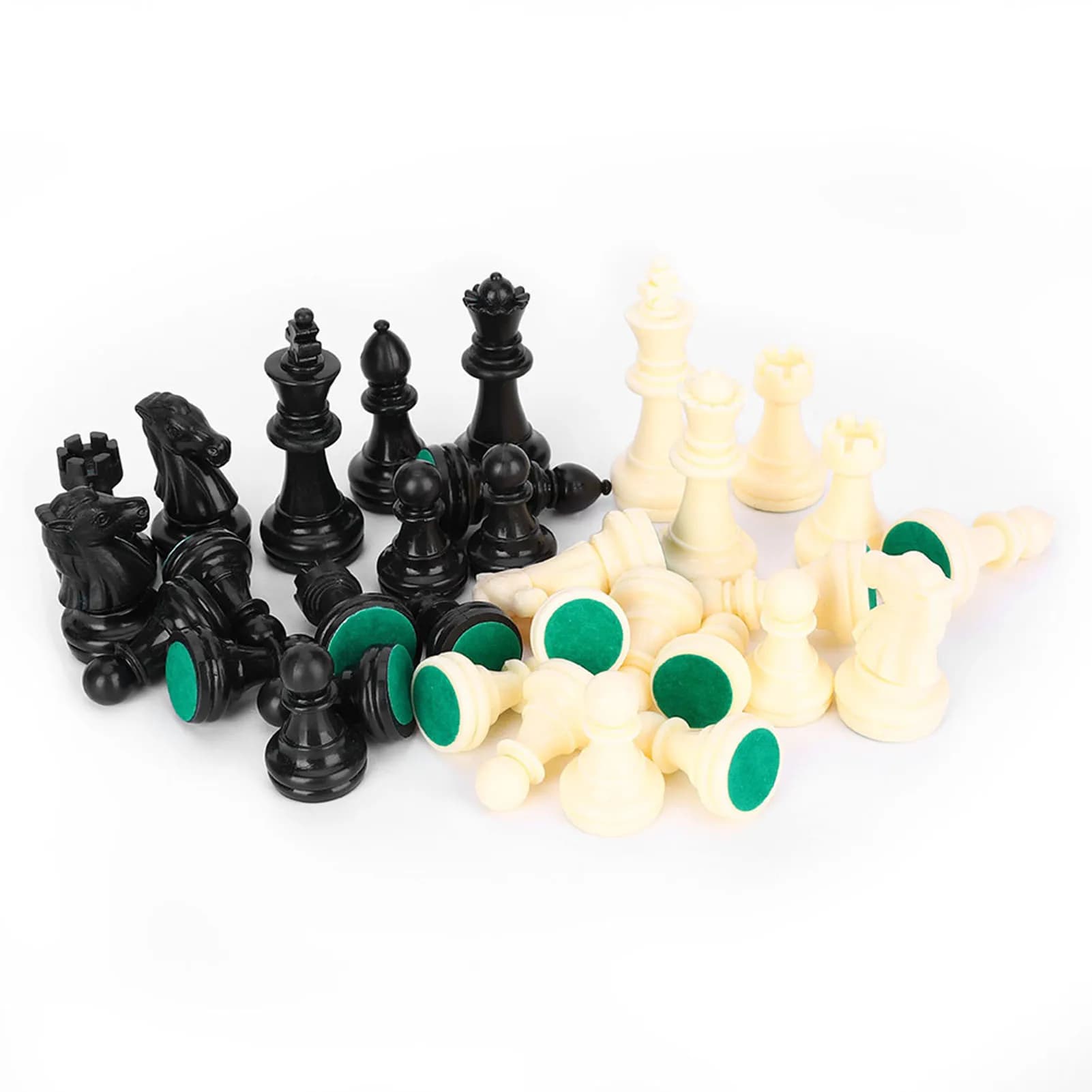 Set di Scacchi in Plastica, Gioco di Scacchi Internazionale Completo con Pezzi Bianchi e Neri