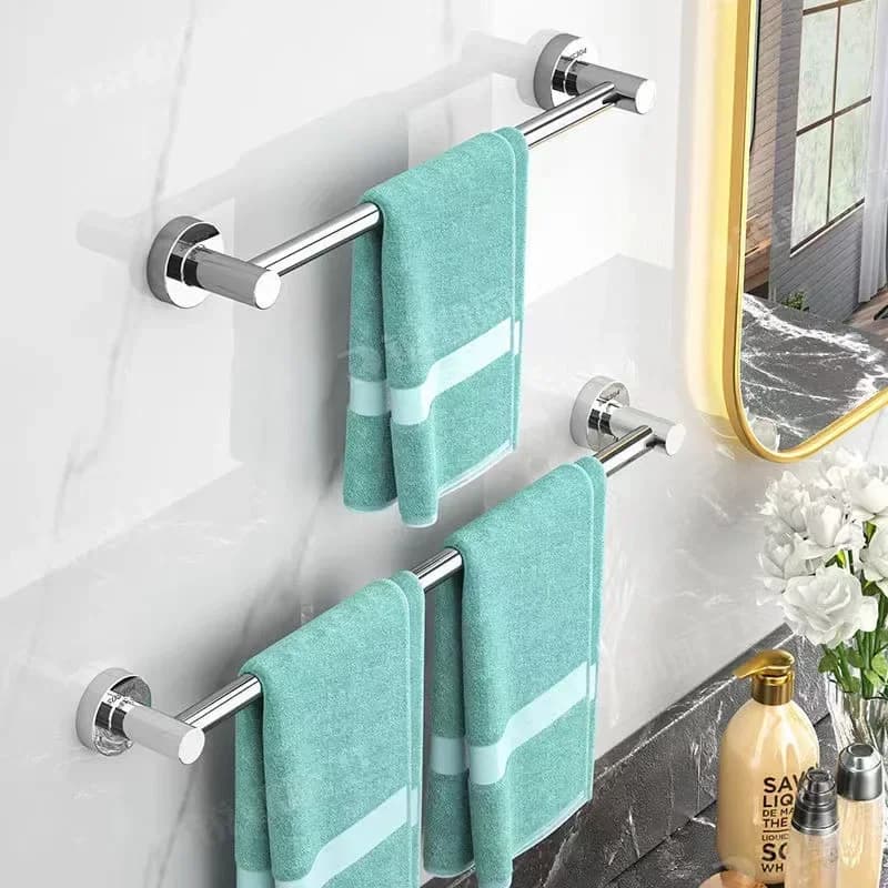 Rack di stoccaggio a parete Bagno in acciaio inossidabile 304 Bar a torre semplici Bagno domestico Rack unipolare durevole