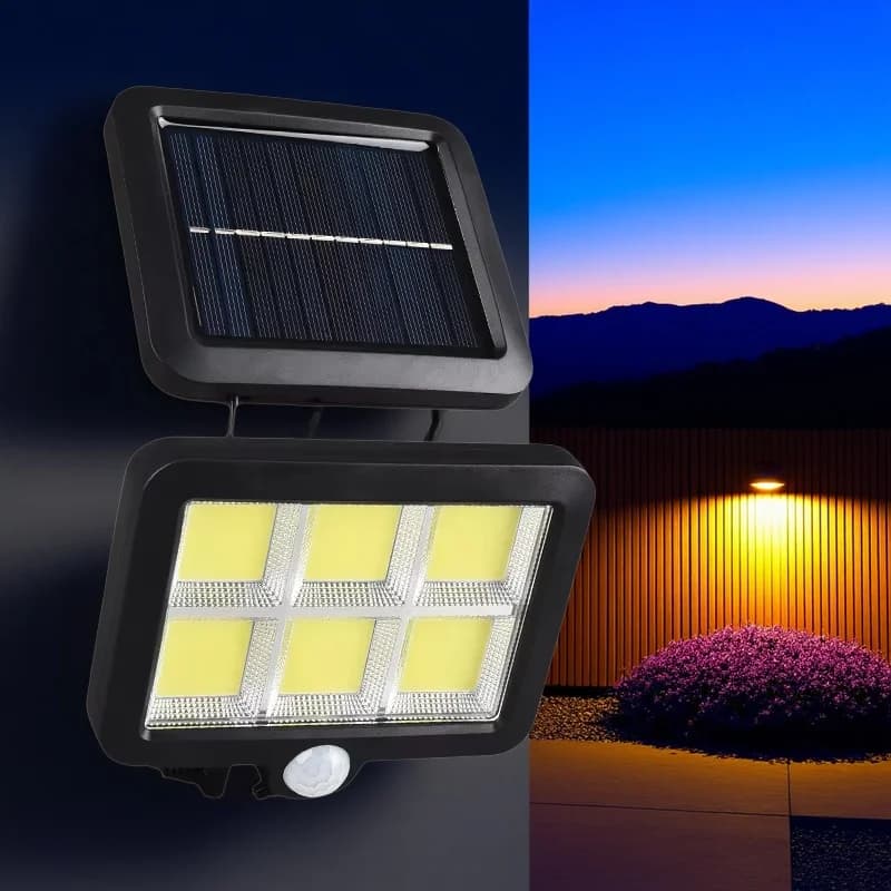 Lampada da parete a pannello solare pop Luce decorativa Lampada da parete per esterni solare a LED Sensore di movimento PIR impermeabile Illuminazione stradale da giardino