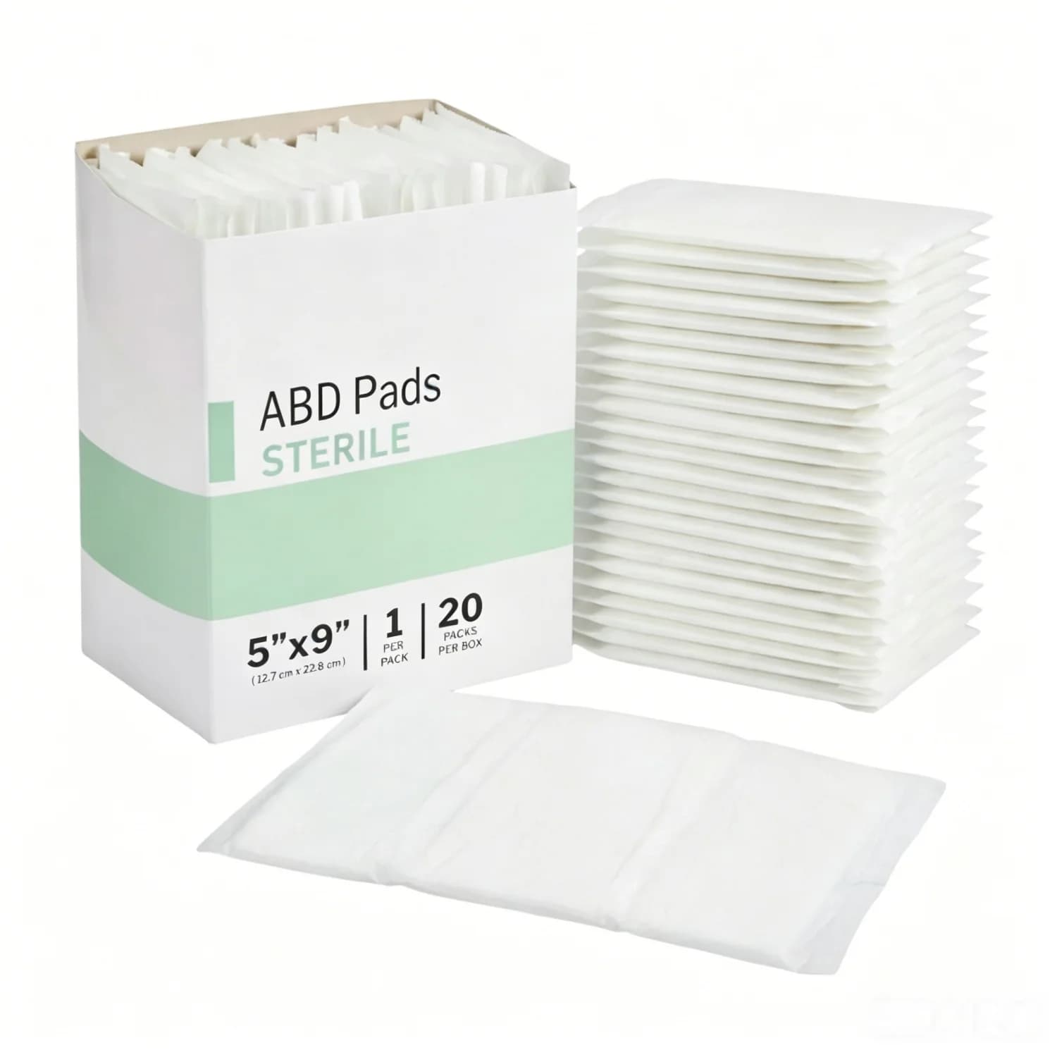 10Pcs Trauma Abdominal Pads 5x9in Absorbent Emergency Wound Dressing First Aid Kit Sterile Non Woven Medical Care