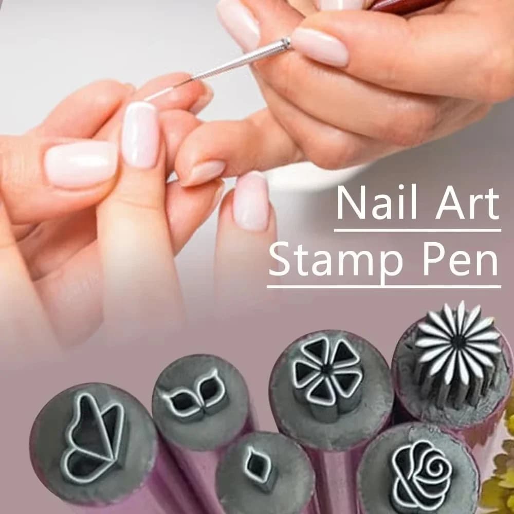 Set di penne per timbri per nail art da 6/10/15 pezzi, timbri per unghie fai-da-te facili, timbri con disegni e motivi floreali a farfalla