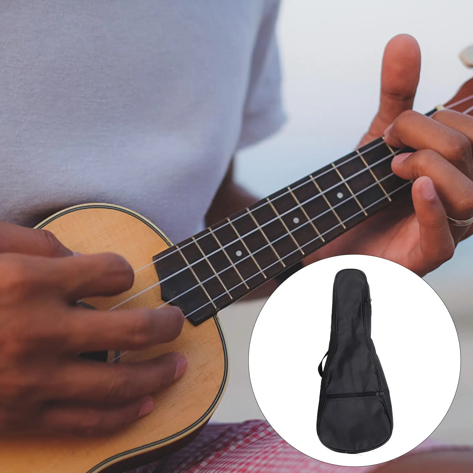 Borsa per Ukulele Imbottita e Rinforzata, Custodia Portatile per Ukulele da 23 Pollici, Mandolino e Chitarra