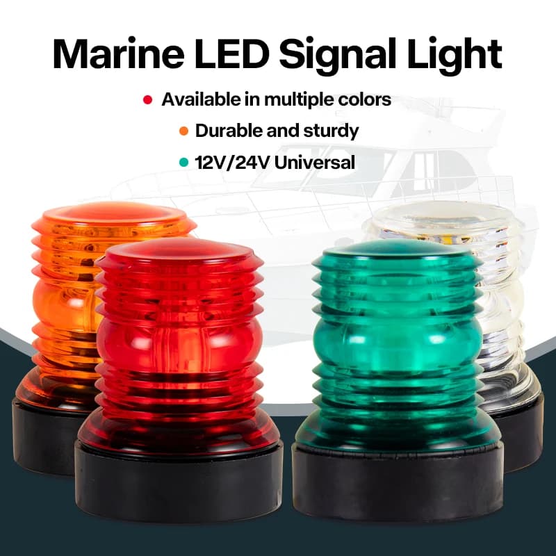 Luce di ancoraggio a LED marina 12V Lampada di segnalazione di navigazione per barche a 360 gradi impermeabile per pesca a vela in yacht