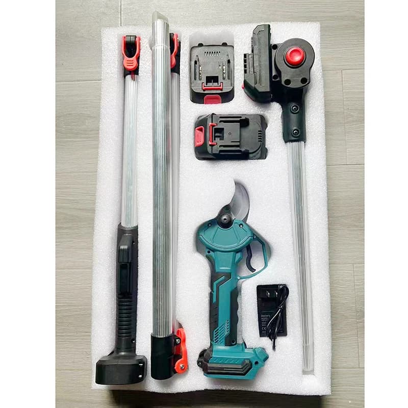 Super long pruning electric scissors with extension rod