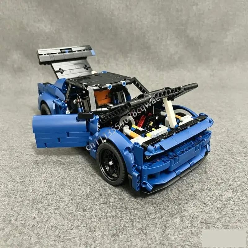 NEW 1312 PCS MOC Muscle Car Model Custom Puzzle DIY Creative Assembly Technical Building Blocks Toy Gift Collection Display Set