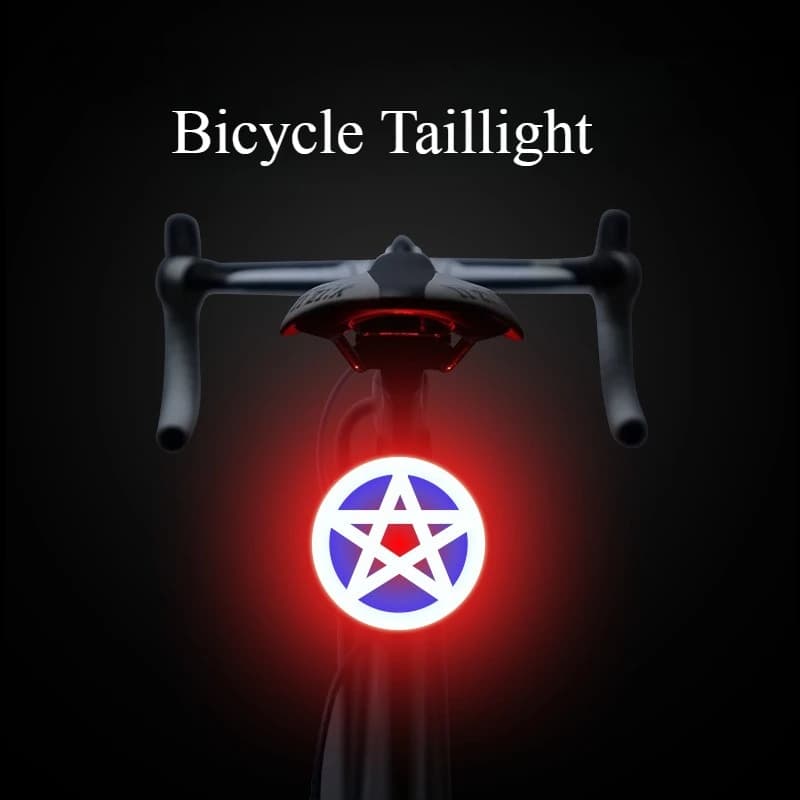 Fanale posteriore per bicicletta Avvertimento di sicurezza Coda flash per ciclismo Carica USB Led Luce a forma di cuore per bici Flash Luci posteriori posteriori per bici Giro notturno