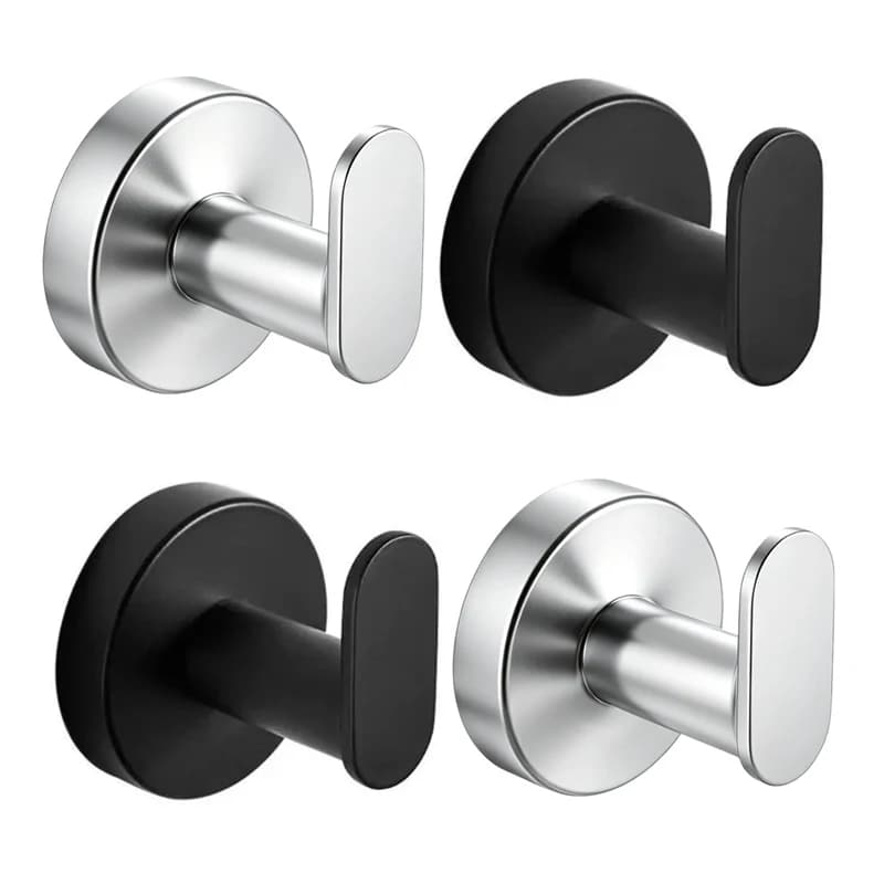 1/2pcs Suction Cup Hooks for Shower Towel Holder Stainless Steel Vacuum Shower Hooks Suction Washcloth Hanger Kitchen Towel Rack