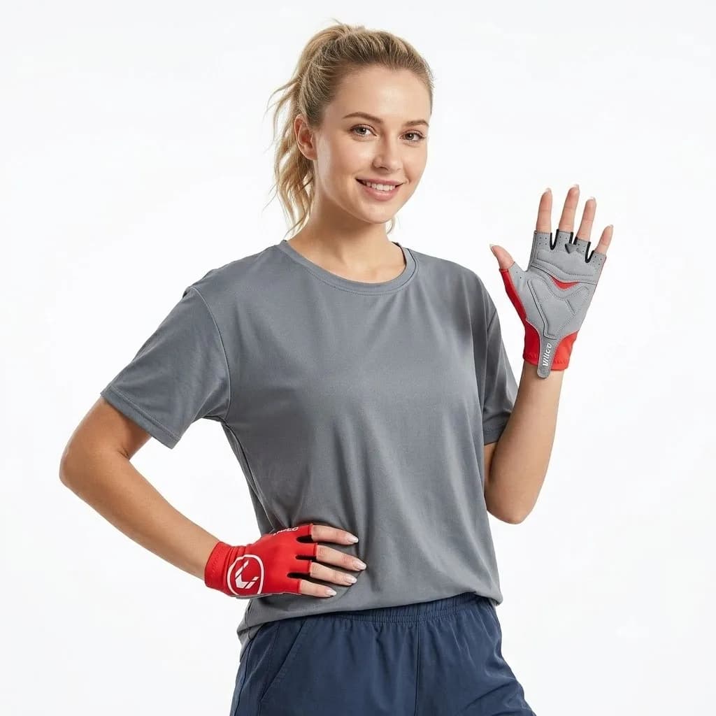 Half-Finger Cycling Gloves, Breathable and Shock-Absorbing, Breathable Mountain Bike Gloves, Men's Outdoor Cycling Gloves