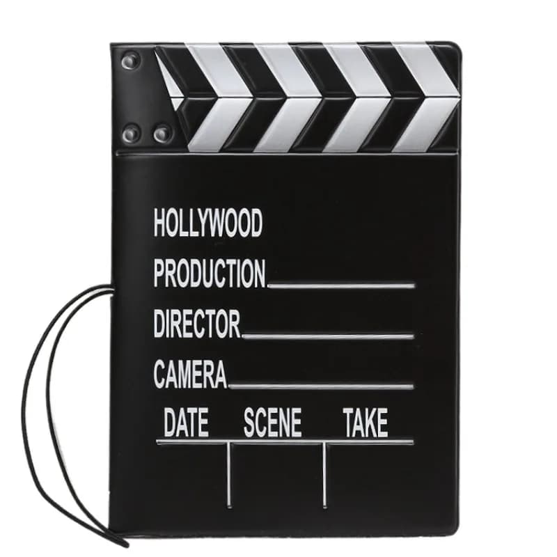 Portafoglio da viaggio porta passaporto modello Clapperboard con ID aziendale Slot per carta di credito Custodia protettiva per passaporto in ardesia