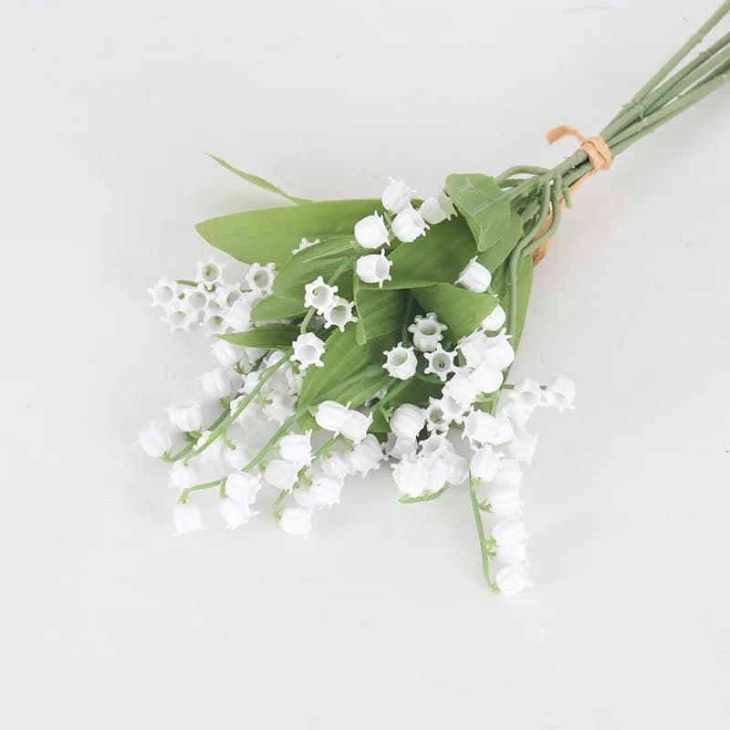 5PCS Artificial Flowers Lily of the Valley Home Decoration Plastic Bellflower Plant Garden Wedding Decoration