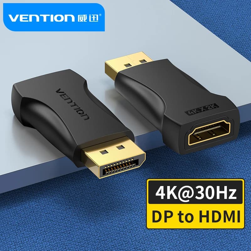 Vention Adattatore DP a HDMI Porta display 4K30Hz Convertitore maschio a HDMI femmina per PC Laptop Proiettore Adattatore DisplayPort a HDMI