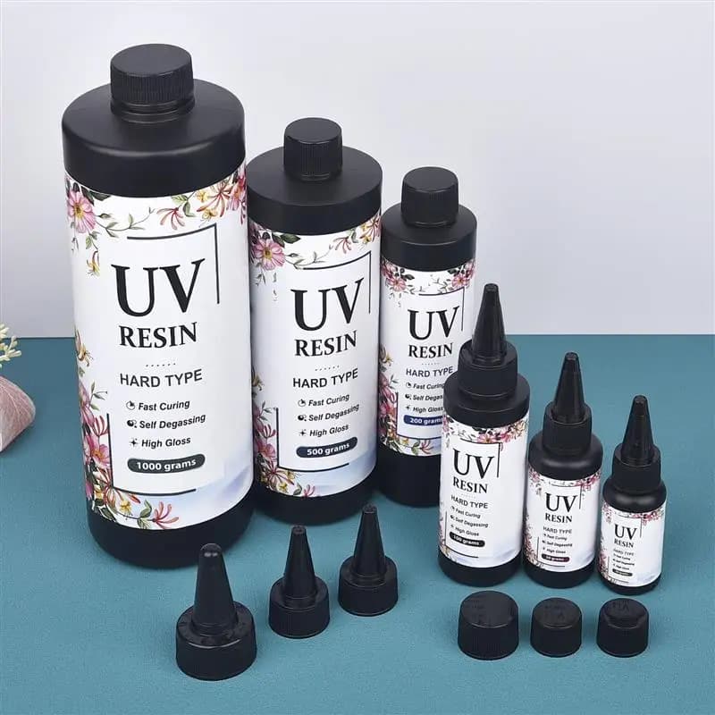 Colla dura in resina UV Trasparente polimerizzazione ultravioletta Resina epossidica ad asciugatura rapida Colla UV Strumenti per la creazione di gioielli fai-da-te Stampo in resina Indurente in gel