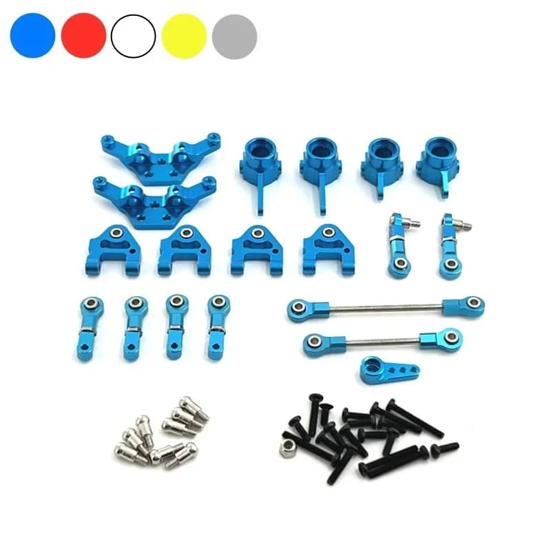 Per Wltoys 284161 284010 284131 K989 k979 K969 P929 P939 Kit di parti di aggiornamento in metallo Tazza dello sterzo 1/28 Set di accessori di aggiornamento per auto RC
