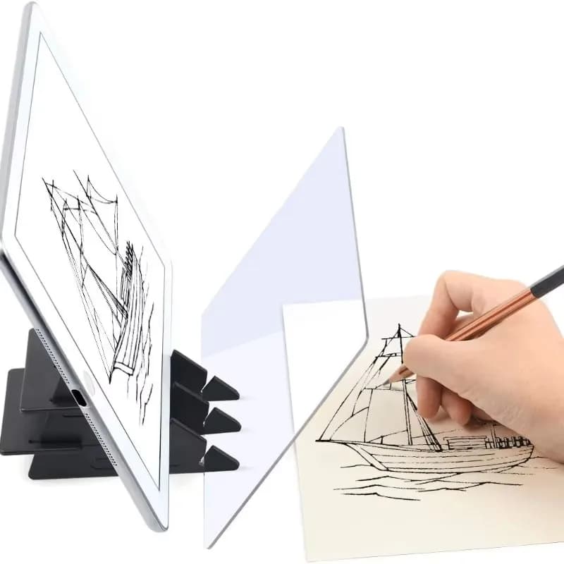 Tavola portatile per disegno ottico e copia, con schermo di proiezione, strumento di apprendimento adatto per tablet e dispositivi mobili