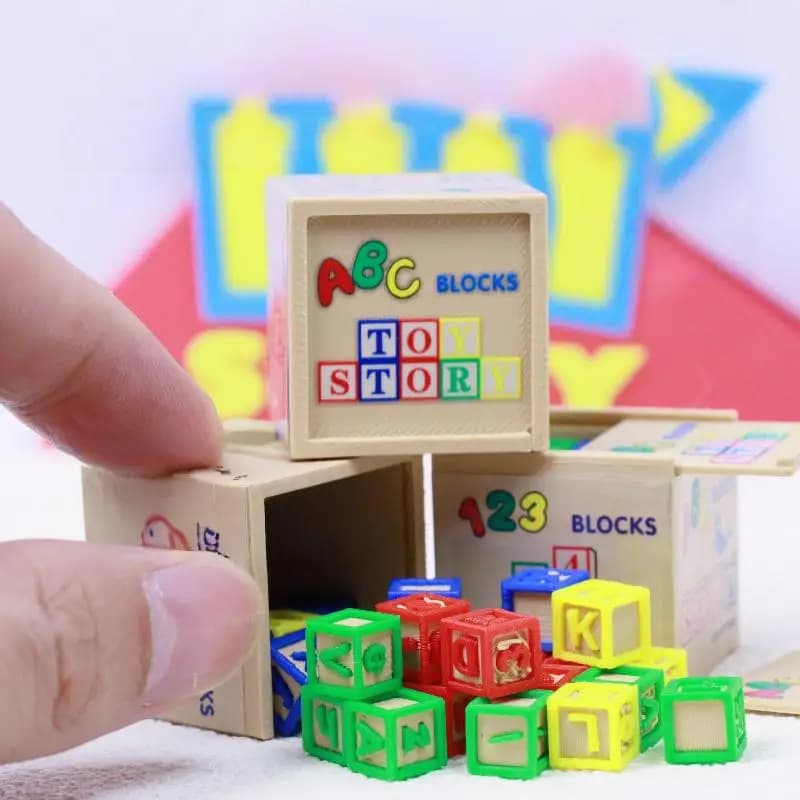Dollhouse Simulation Mini Building Block Assembly Model Toys1 Set Doll House Accessories 1/6 Scale Miniature