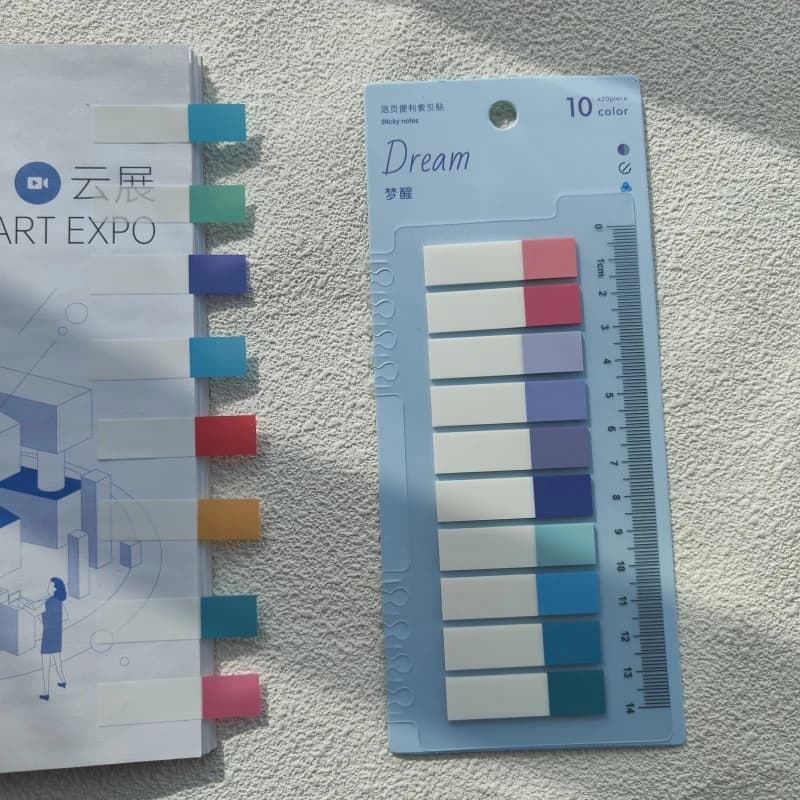 200/800 Foglietti Indice Colori Morandi, Blocco Note Adesivo a Fogli Mobili, Segnapagina, Segnalibri, Adesivi per Libri, Forniture di Cancelleria