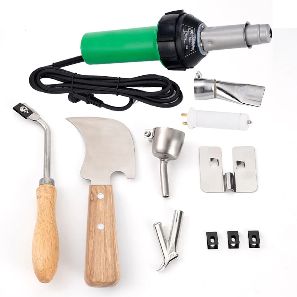 220V Pistola di Saldatura di Plastica 1600W Macchina Pistola Ad Aria Calda Elettrica Torcia di Saldatura + Nucleo di Riscaldamento/ugello di Saldatura accessori Per PVC