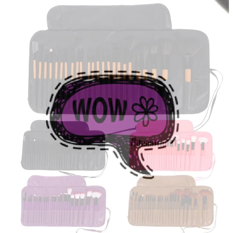 Set di 24 Pennelli per Trucco Professionali, Pennelli per Cosmetici, Sopracciglia, Polvere, Fondotinta, Ombretti, Strumenti per Make-up con Borsa Portaoggetti