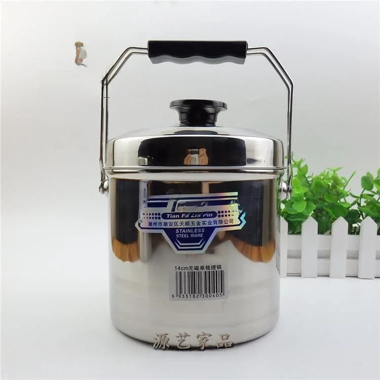 Contenitore Termico per Alimenti in Acciaio Inossidabile Non Magnetico, Scaldavivande Portatile a Doppio Strato Multiuso, Stile Moderno e Semplice