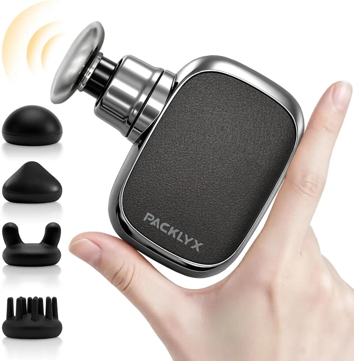 Ultra-Light 7oz Mini Massage Gun, 10mm Deep Tissue, 35dB Quiet, 10 Heads for Full Body Relaxation