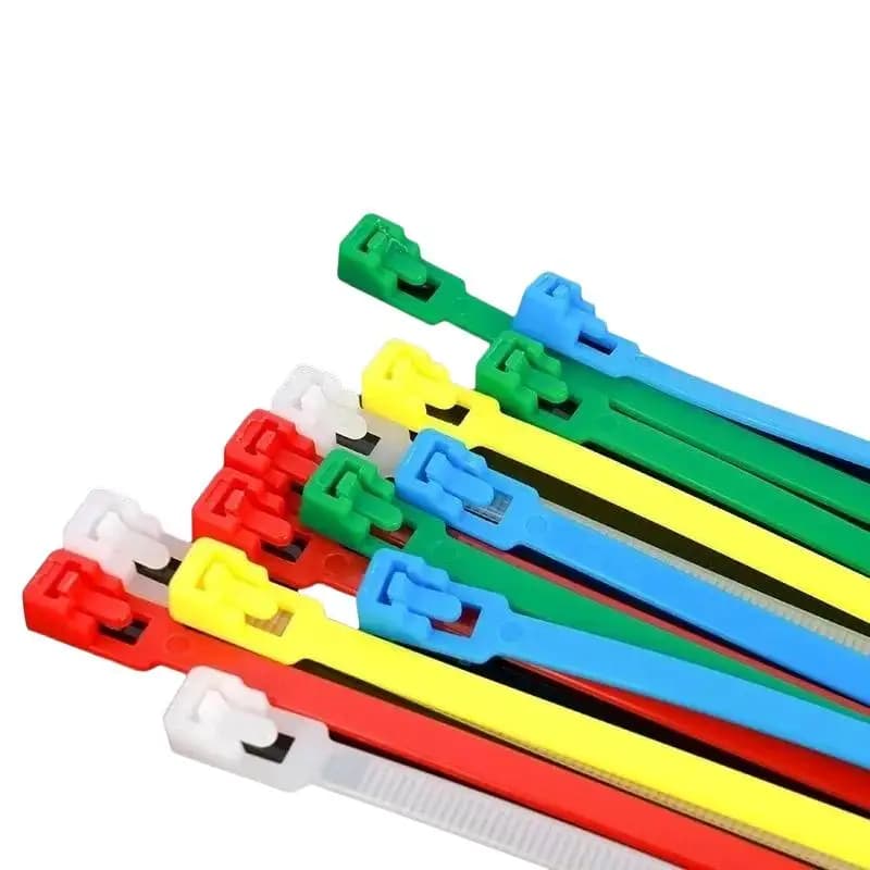 Heavy Duty Releasable Reusable Plastic Cable Zip Ties 100Pcs, 4*150MM Adjustable Loose Slipknot Nylon Wire Organizer