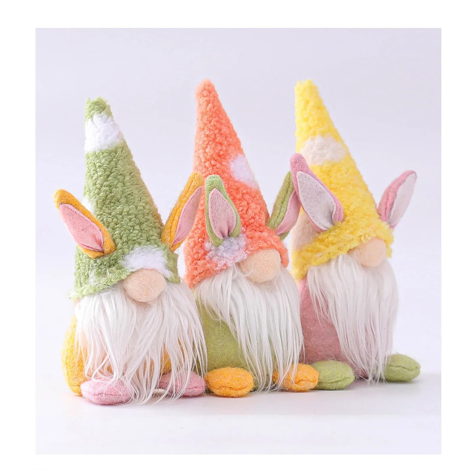 Simpatica bambola di coniglio gnomo senza volto pasquale fatta a mano decorazione per la casa primavera appeso coniglietto decorazioni per feste ornamenti regali per bambini