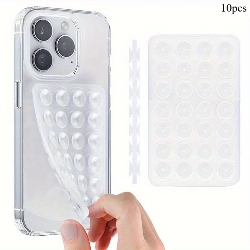 10 Pezzi Supporto per Telefono in Silicone a Doppia Faccia con Forte Presa, Impermeabile, per Doccia, Video e Fotografia