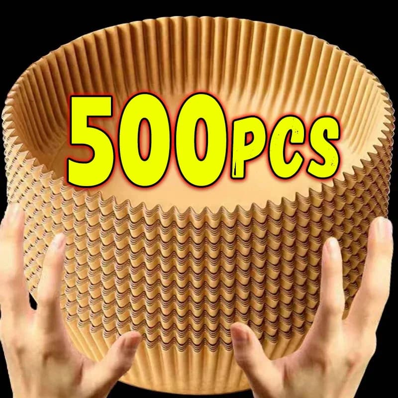 Round Paper for Air Fryer, Disposable, Non-stick, for Microwave Oven, Oil-absorbing, Kitchen Accessories