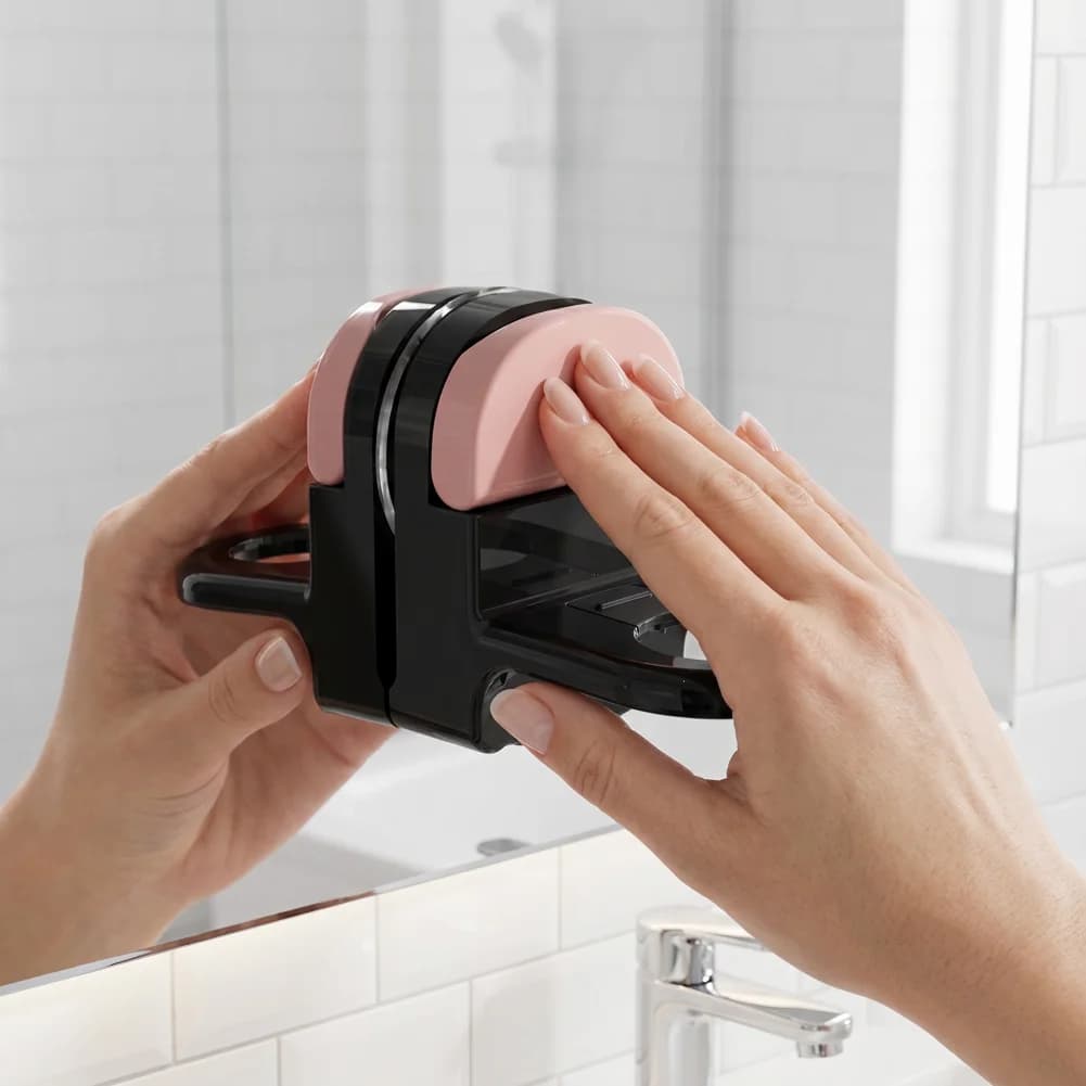 Supporto per Gel Doccia da Bagno con Ventosa, Gancio da Parete Regolabile, Porta Dispenser Sapone, Organizzatore, Porta Asciugamani Doccia