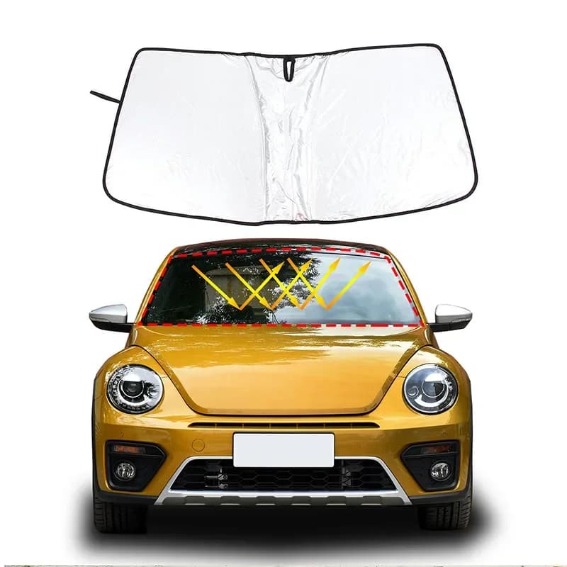 Parasole Anteriore Pieghevole per Finestrino, Protezione dal Calore e dai Raggi UV per Parabrezza Volkswagen Beetle 5C 5C1 5C7 2013-2019