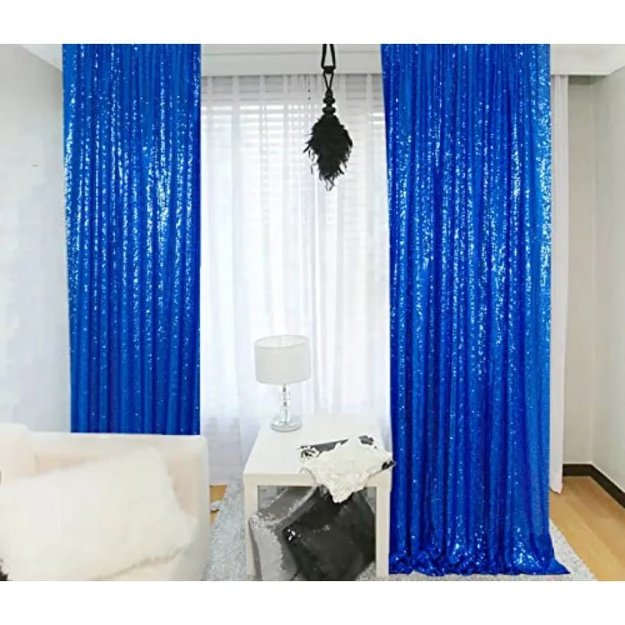 Tenda di paillettes per sfondo, 2 pannelli 4FTx10FT, set di sfondi glitterati, sfondo di paillettes per baby shower N0312