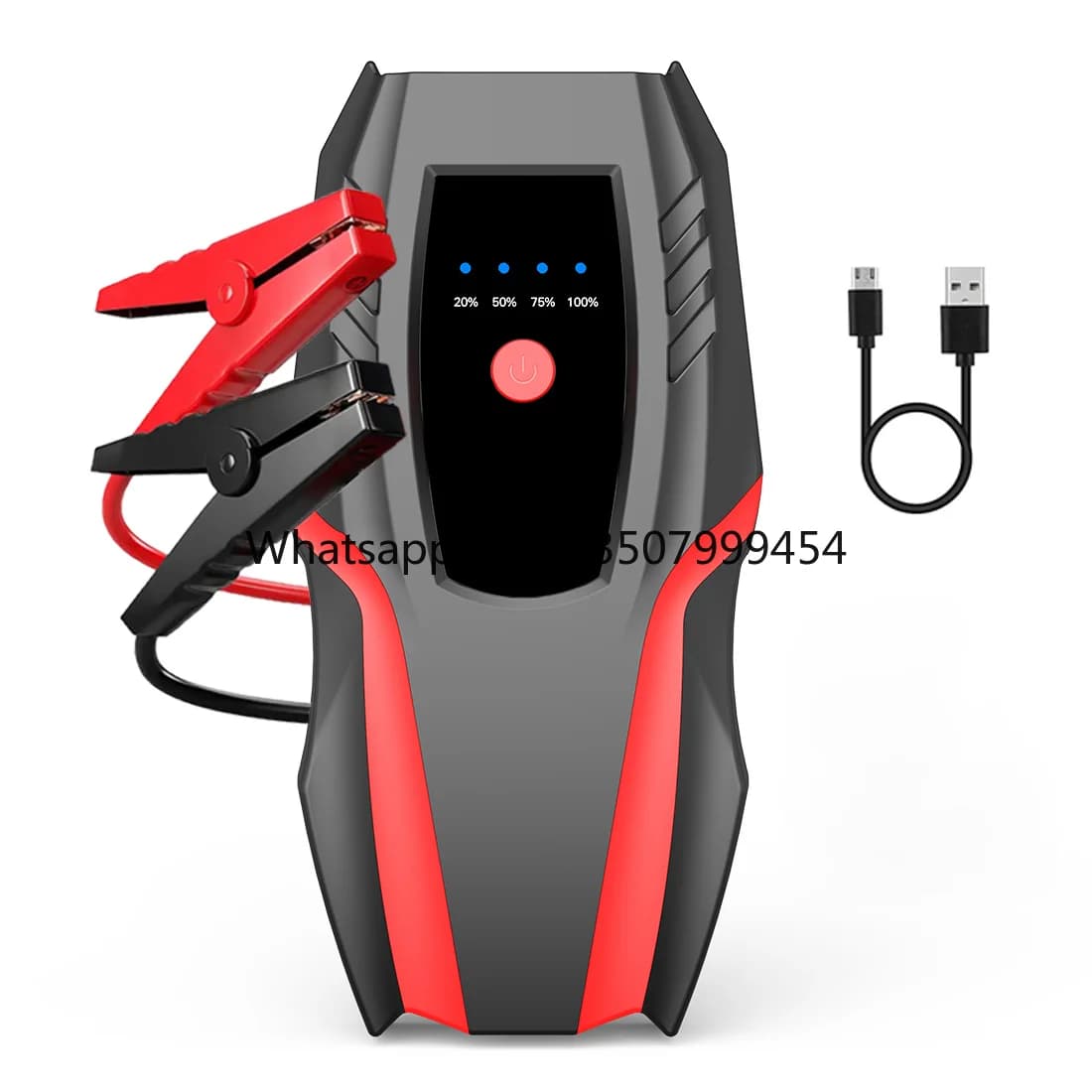Car Jump Starter 1000A Peak 12V 22200mWh Grade a Portable Lithium Battery Emergency Booster with Dual USB Output