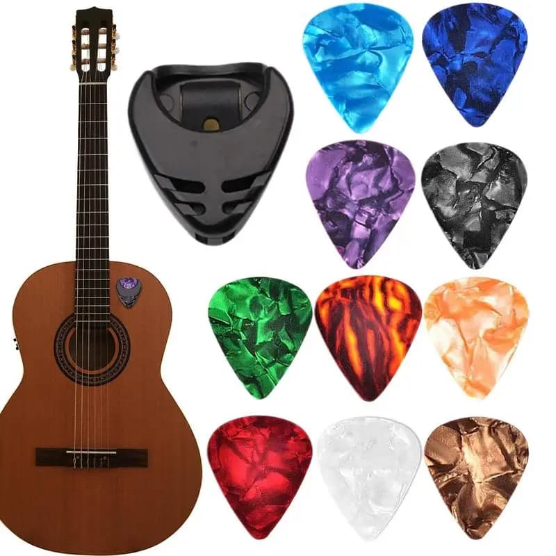 Plettri per chitarra Set Plettro Mediatore Plettri per chitarra elettrica liscia in celluloide Accessori per chitarra elettrica acustica per basso