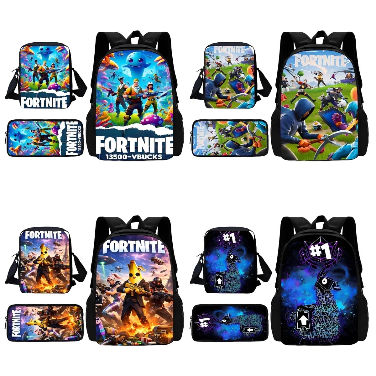 Cartoon Battle Royales Fortnites Child School Backpack With Shoulder Bag Pencil Bags School Bags for Boys Girls Best Gift