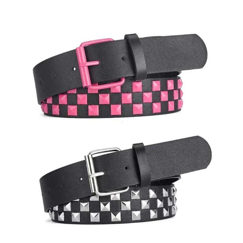 Cintura da Donna Hip-hop Punk Larga 3,8 cm, Accessorio Moda Versatile per Jeans, Cintura per Festival Musicali, Stile Y2k, in PU