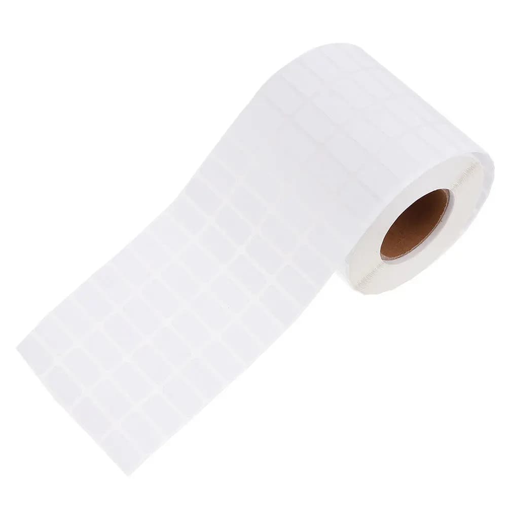 1 rotolo di etichette bianche scrivibili, etichette adesive vuote per barattoli, contenitori, scatole, numerazione e etichettatura fai-da-te