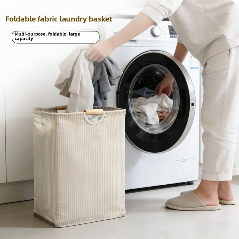 Foldable Large-Capacity Laundry Basket for Dirty Clothes, Toy Storage Basket, Carry Handle Bathroom Dirty Clothes Hamper