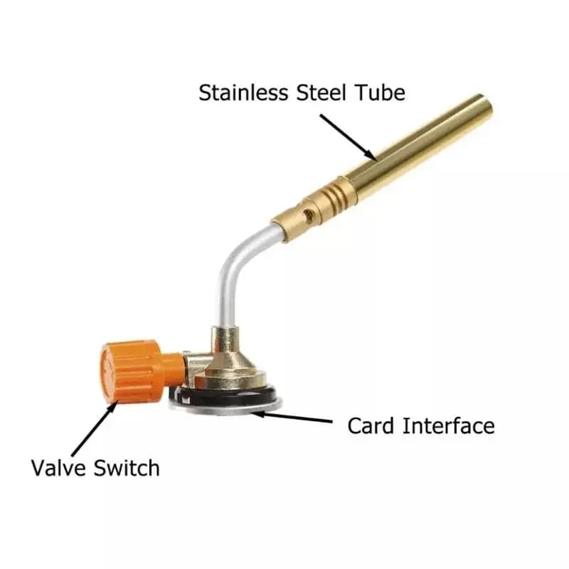 Outdoor Camping BBQ Portable Welding Heat Gun Equipment Butane Burners Welding Gas Flame Gun Brazing Flame Thrower Multitool