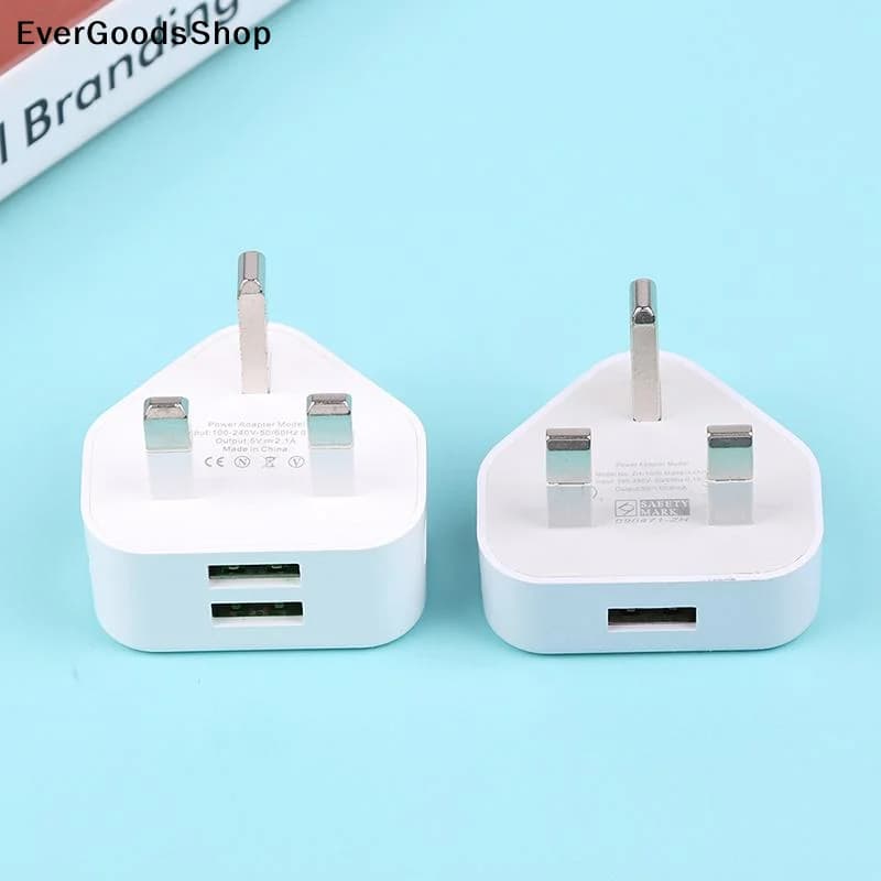 Nuovo adattatore universale per caricabatterie da muro a 3 pin con porta USB 1/2 per la ricarica di iPhone 11 e Samsung/Huawei.