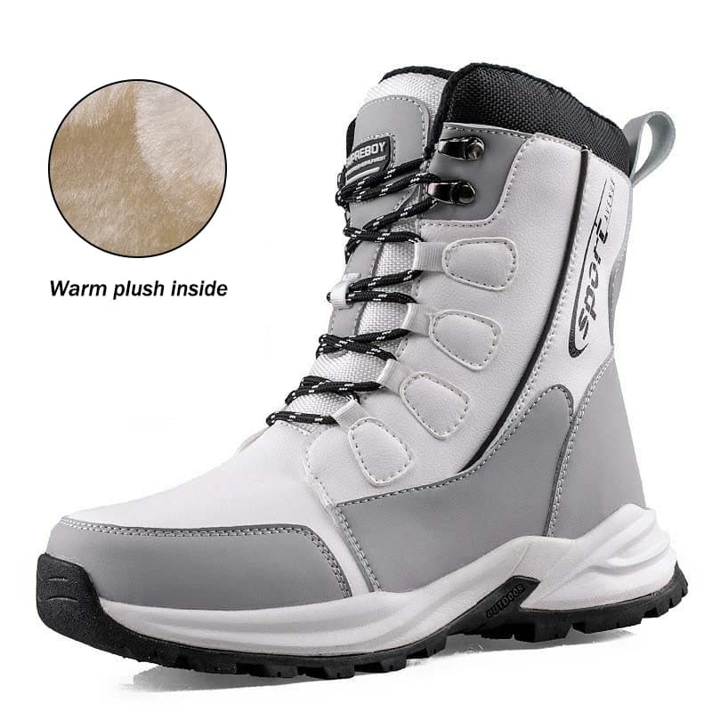 Stivali da neve impermeabili da uomo Intersuola Calde scarpe invernali da esterno con stivali da esterno resistenti all'abrasione antiscivolo da uomo