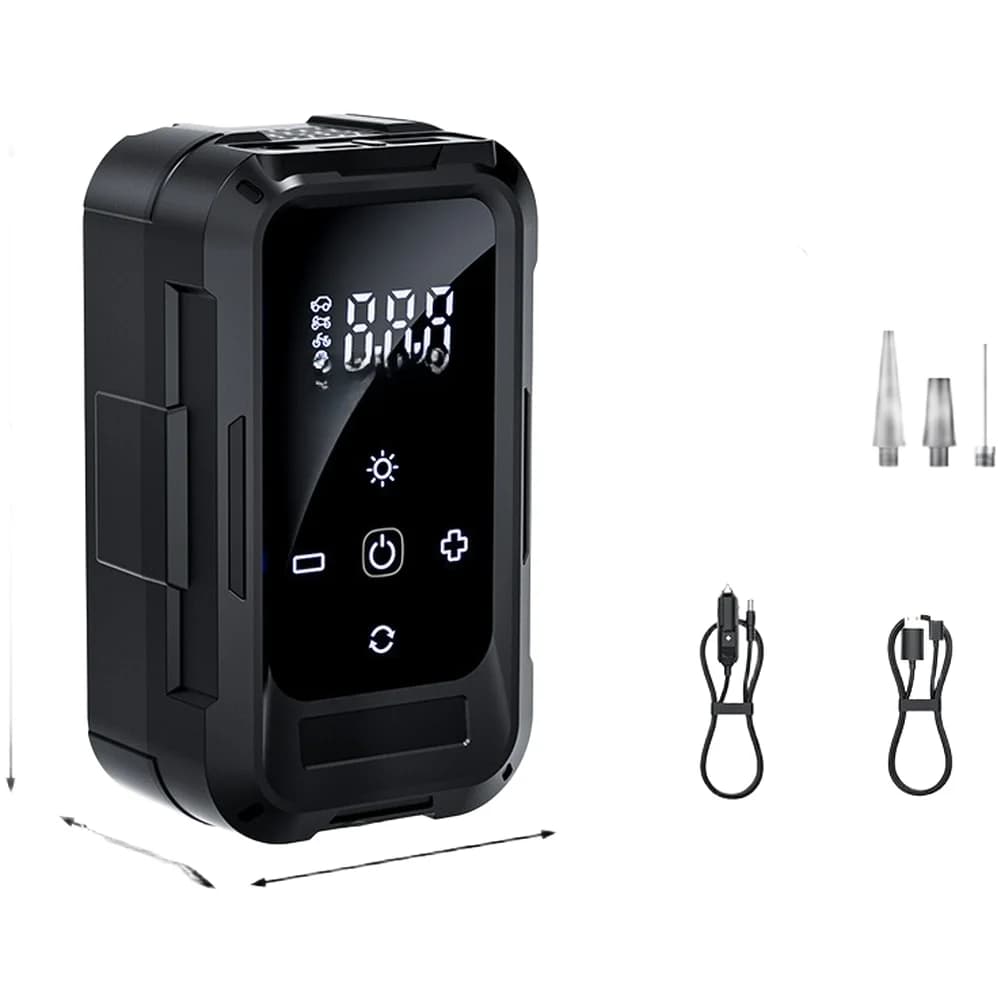 Wireless Digital Air Compressor Portable Tire Inflator with LED Light for Cars Motorcycles Bicycles and Ball Inflation