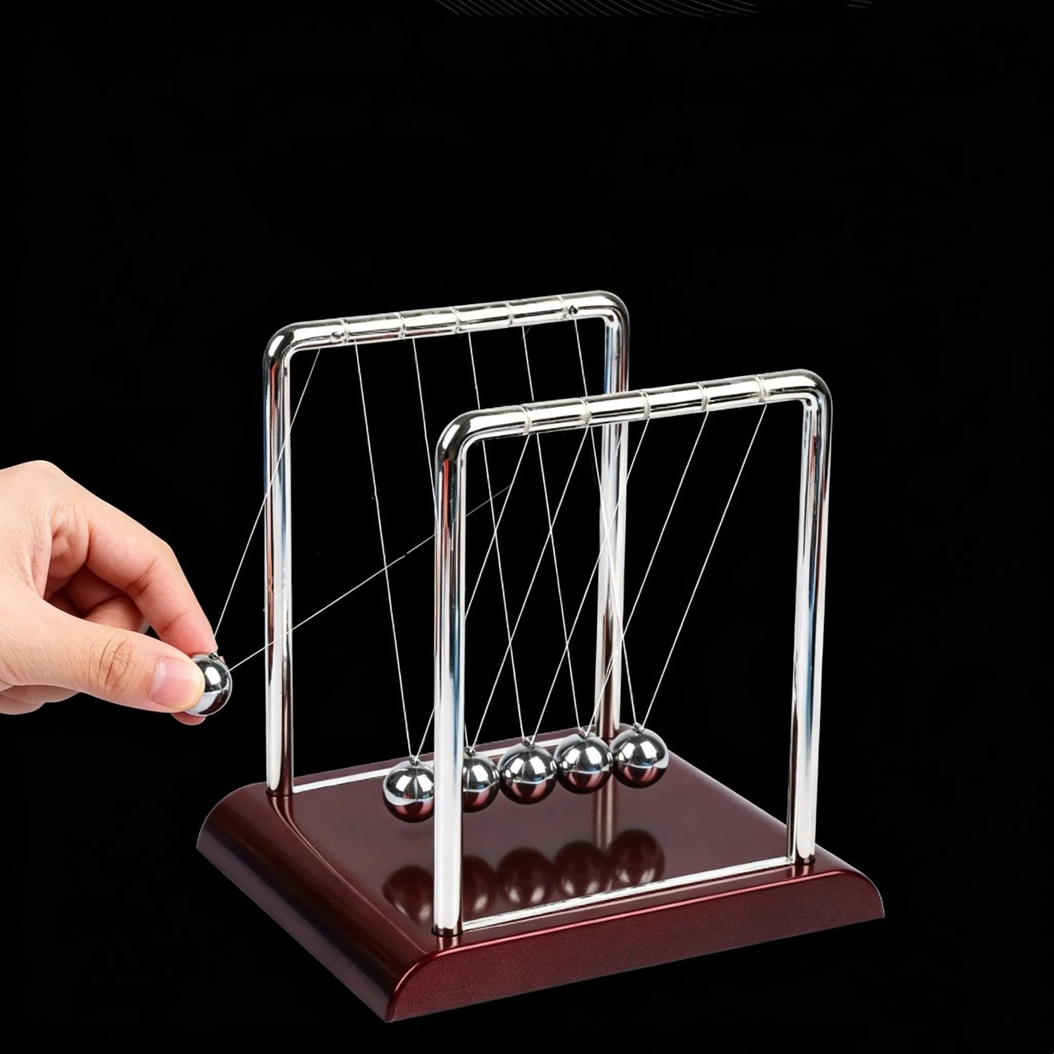 Fun Newton's Cradle Pendulum Balls Collision Physics Energy Conservat Law Science Toy Office Desk Decor Holiday Gifts for Adults
