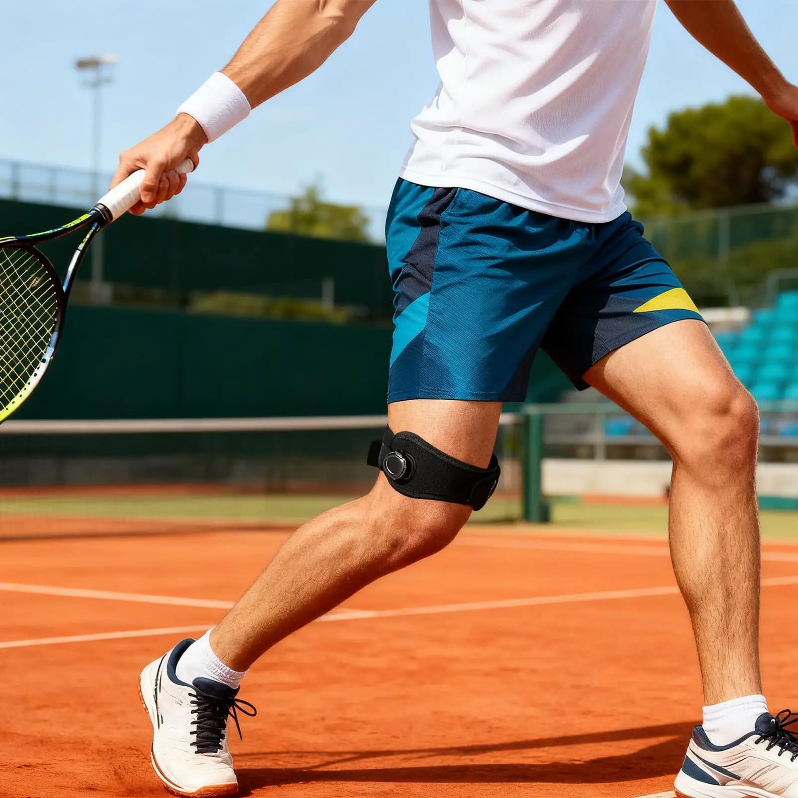 Ginocchiera rotulea Compressione ergonomica Equipaggiamento sportivo protettivo Ginocchiera per escursionismo Calcio Basket Corsa Tennis