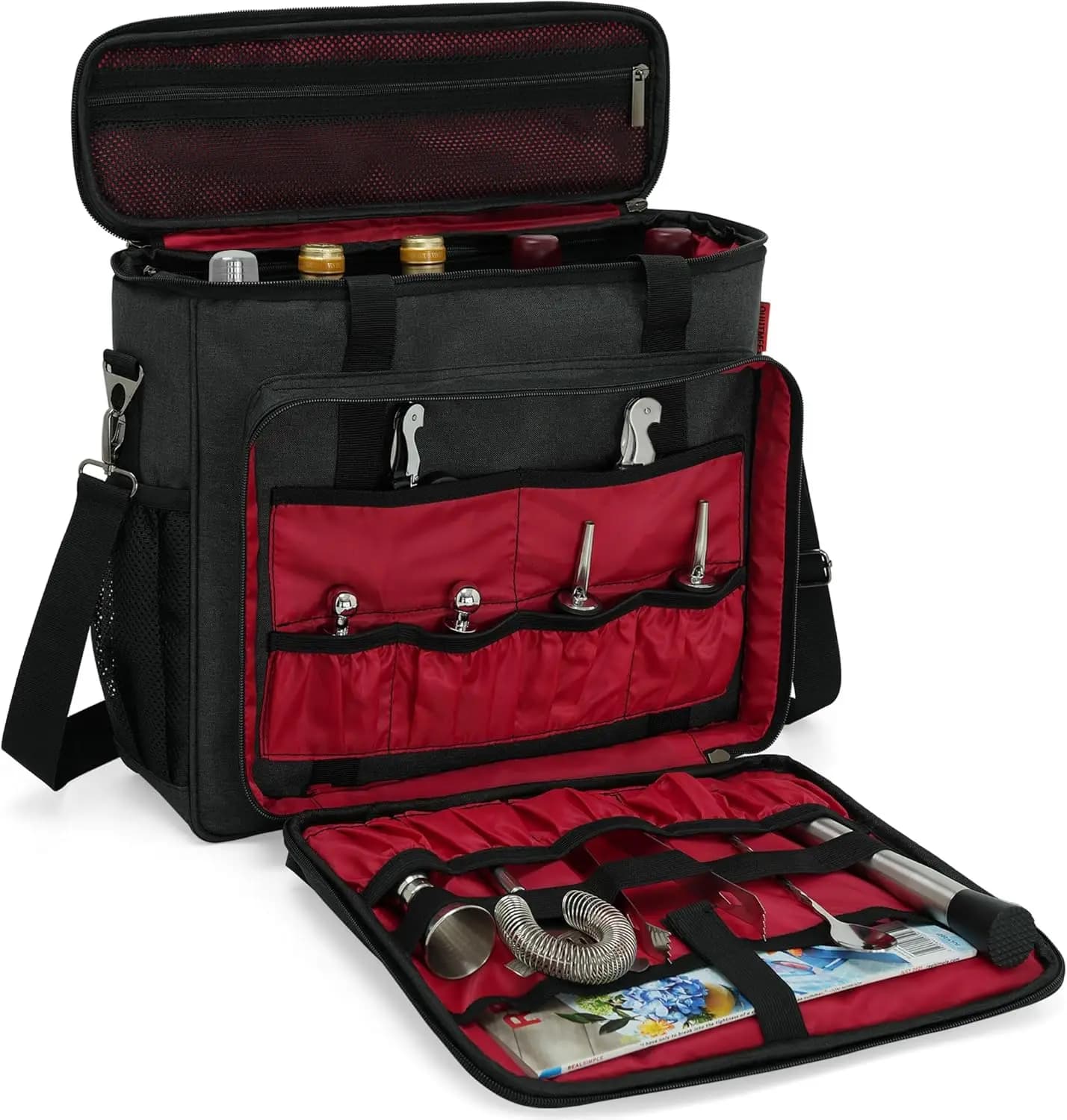 Set da Barman 11 Pezzi con Shaker per Cocktail, Borsa da Viaggio per Principianti e Professionisti