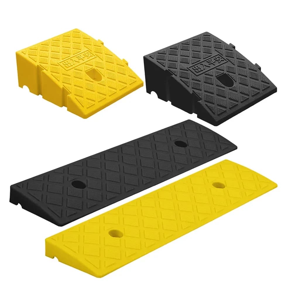 Rampe per vialetto per ruote per auto Pneumatici portatili Rampe per cordolo Rampa di soglia antiscivolo per rimorchio per auto Camion Bici Accessori auto Amagi