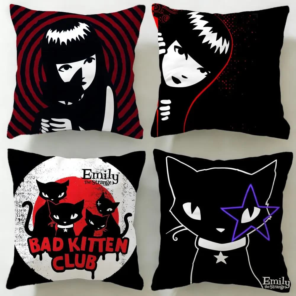 Federa per cuscino con personaggio dei cartoni animati Emily the Cool Strang, morbida e facile da lavare – versatile per divano, letto, viaggi e ufficio